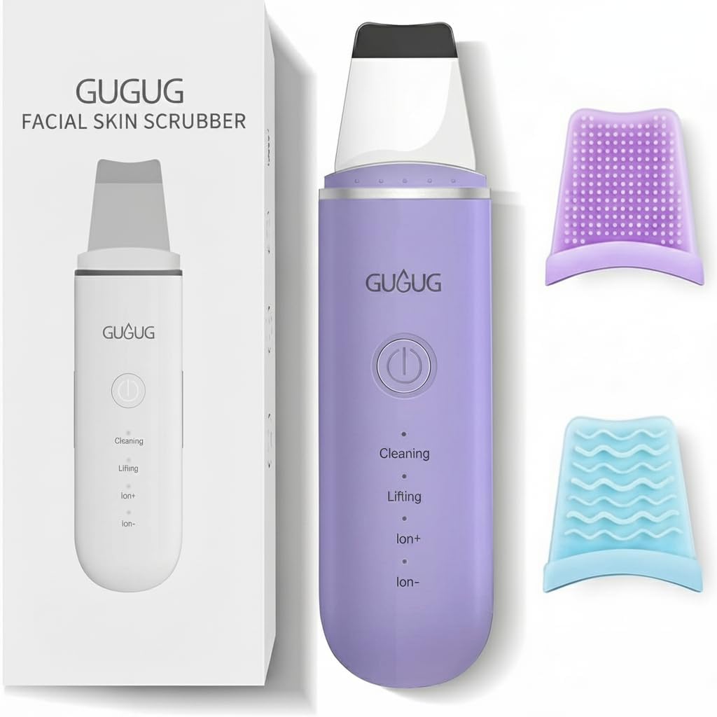 Skin Scrubber Face Spatula - Blackhead Remover & Pore Cleaner with 4 Modes | Pink Skin Care Tool