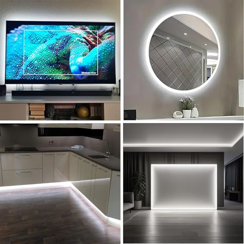 6.56FT White LED Neon Light Strip with Touch Controller