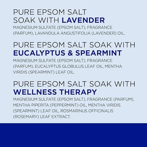 Dr Teal's Epsom Salt Soak Trio: Lavender, Eucalyptus & Rosemary, 48 oz (3 Pack)