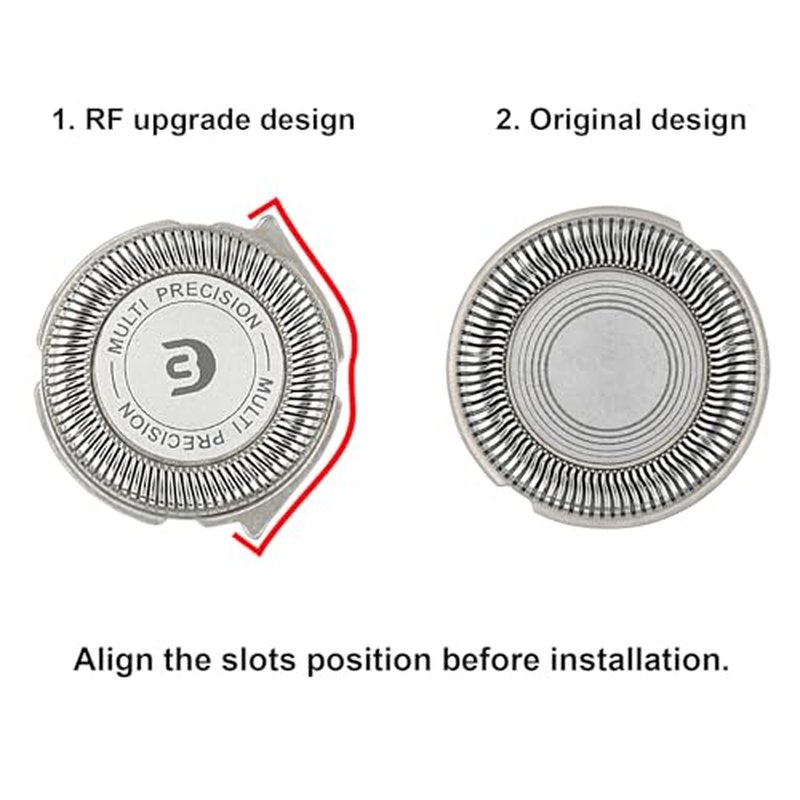SH30 Replacement Heads for Philips Norelco Shaver Series 3000, 2000, 1000 and S1560, SH30 Blades for Philips Norelco 3900, 3600, 2400, 6 Pieces of Pack