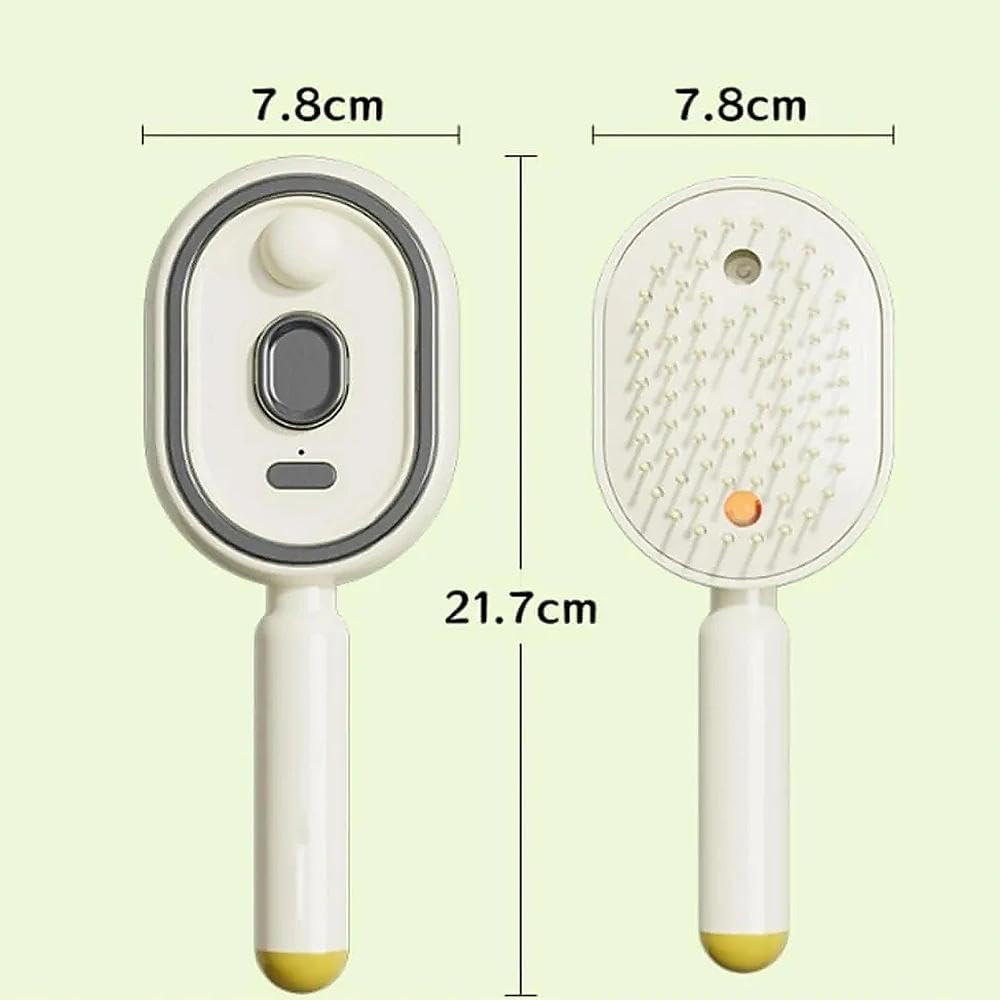Electric Steam Brush, Rechargeable Hair Straightener Brush with Detangling Comb, Styling & Frizz Control, Portable Cordless Hair Tool (Popular)