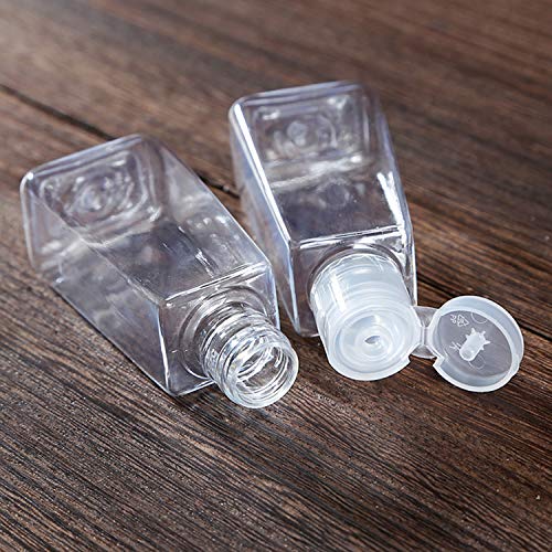 12 Pack 1oz Refillable Plastic Travel Squeeze Bottles with Flip Cap