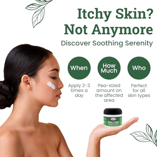 3% Sulfur Cream with Tea Tree Oil for Sensitive Skin - 2 oz