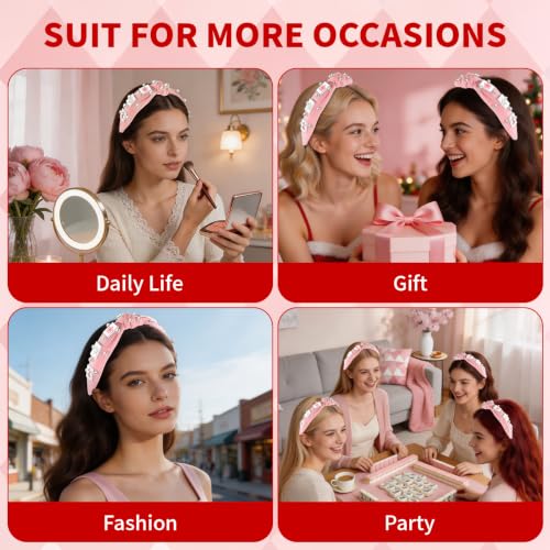 Mahjong Tile Pattern Headband for Women - Trendy Hair Accessory Gift