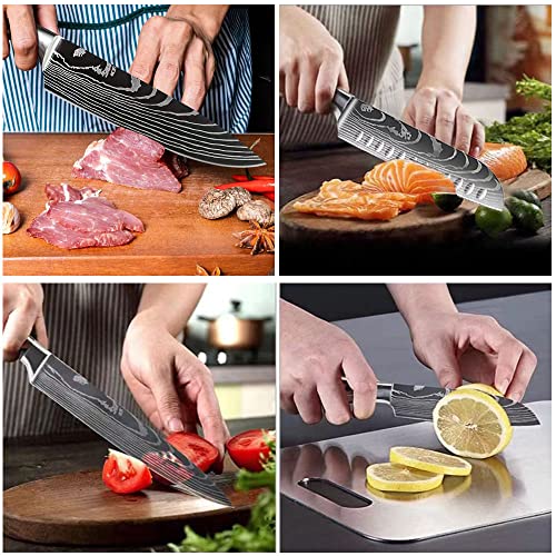 Professional Kitchen Knife Set - 2 Pcs Chef & Santoku Knives