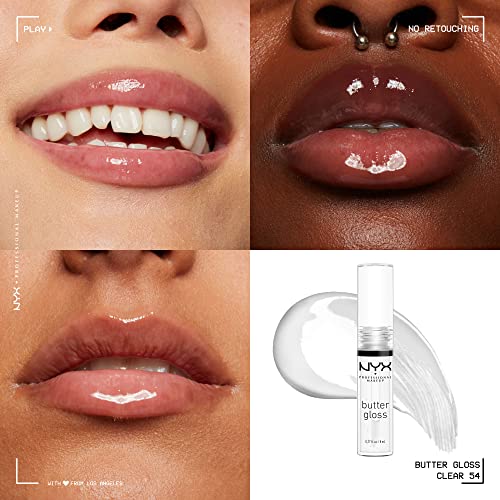 NYX Professional Makeup Brow Gel & Lip Gloss Set - Clear Brow Styler & Soft Shine Gloss
