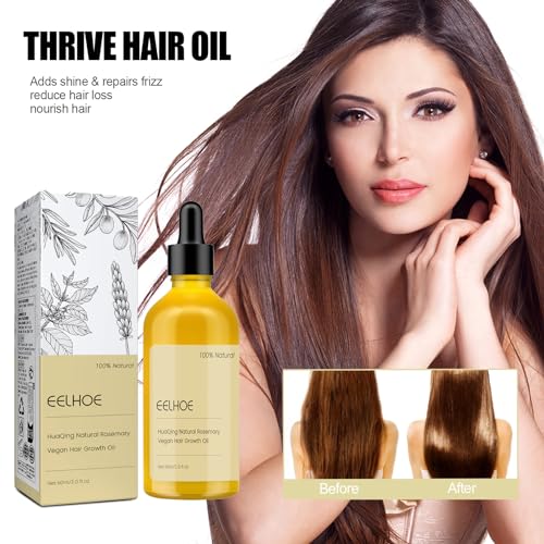 HuaQing 180 ML Rosemary Hair Growth Oil - 3 Pcs for Damaged Hair
