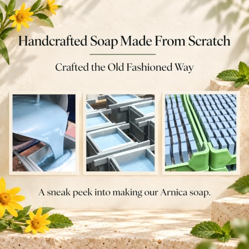 Aspen Kay Naturals Arnica & Mint Soap Bar 2 Pack - Organic, Gentle for Sensitive Skin