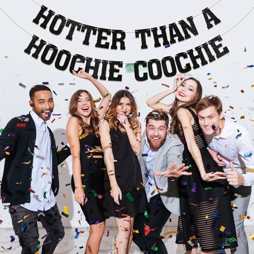 Hotter Than a Hoochie Coochie Birthday Banner - 90s Country Music Decor