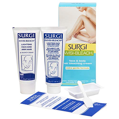 Surgi Invisi-Bleach Face & Body Hair Bleaching Cream 1.5 oz (Pack of 2)