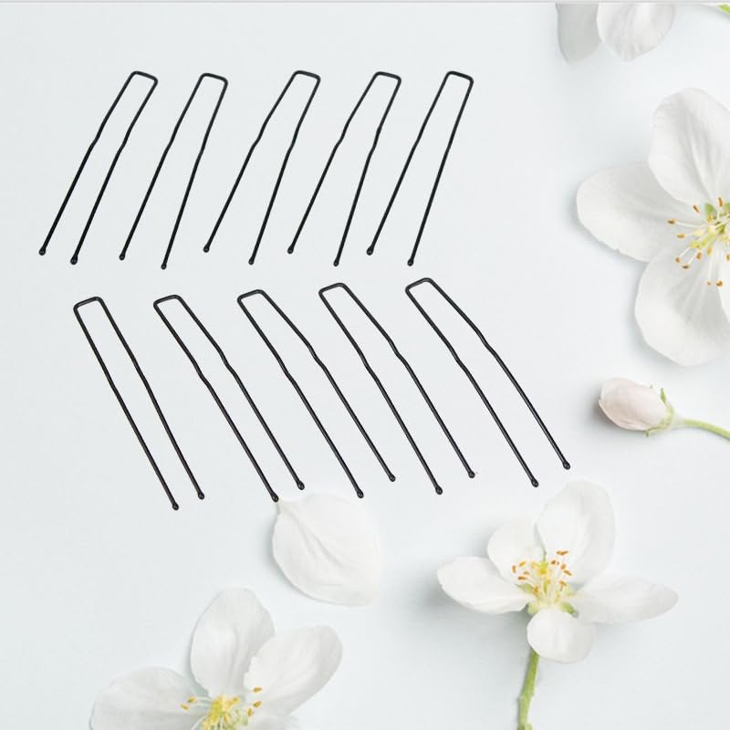Brown U-Shaped Hair Pins 30 Pack for Thick & Curly Hair Styling Women Girls