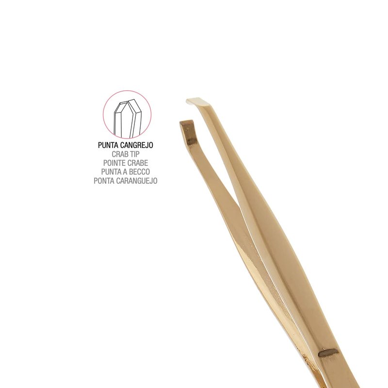 Beter 34062 - Crab-Tip Tweezers, Chrome, 9.3 cm