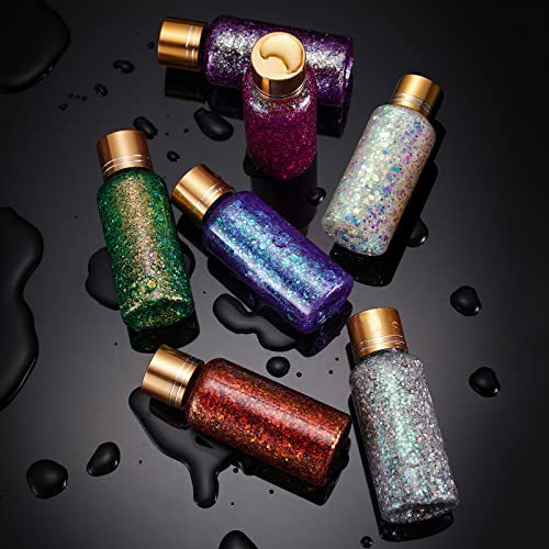 Green Gold Glitter Gel for Face & Body - Waterproof & Long-Lasting