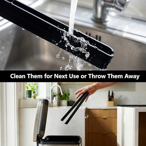 9-Inch Disposable Serving Tongs - 24 Pack, BPA-Free Plastic for Catering & Parties