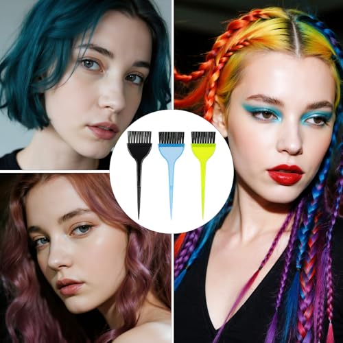 Hair Dye Brush Set — 3 Color Applicator Brushes for Even Tinting