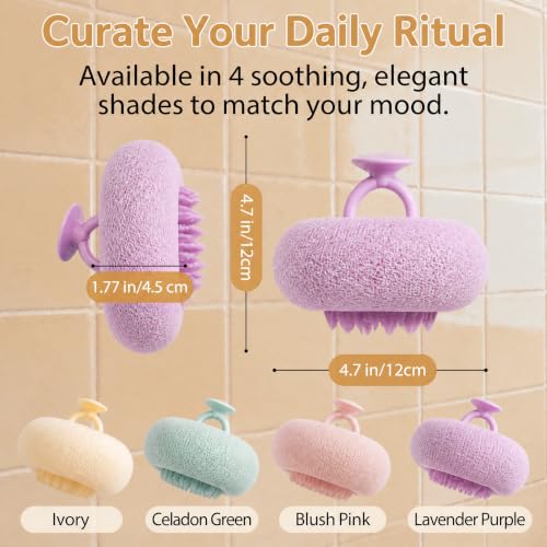 4-Pack Silicone Bath Ball Sponge Set for Gentle Exfoliation