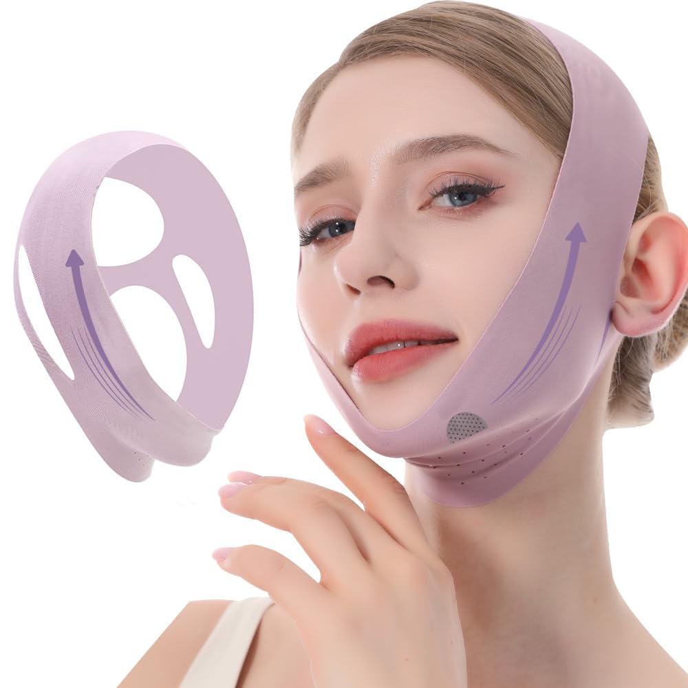 V Line Lifting Mask - Reusable Chin Strap for Double Chin Reduction | Face Slimming & Jawline Shaping, Medium Size
