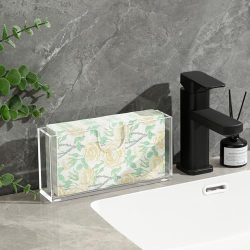Clear Acrylic Napkin Holder - Durable Non-Slip Tissue Dispenser