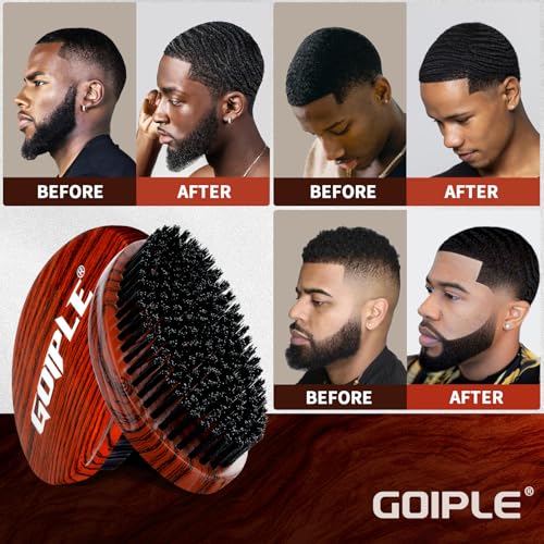 360 Curved Wave Brush for Men - Hard Bristle Hair Styling Tool