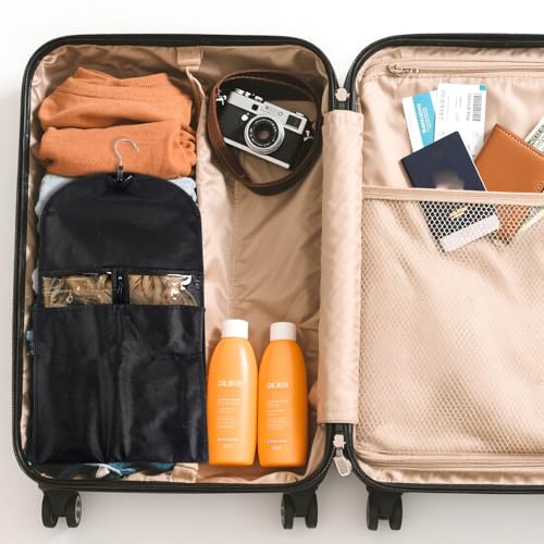 JOLYEAK 1 Pack Wig Storage Bag with Hanger (Size Large) - Extra Long Wig Holder with Transparent Zip Closure