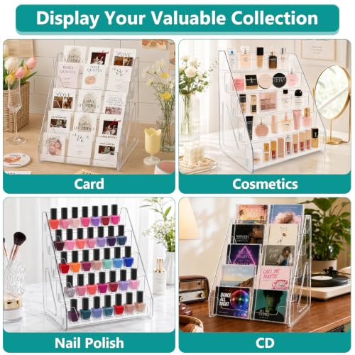 5-Tier Acrylic Trading Card Display Stand for SGC/BGS/PSA Slabs