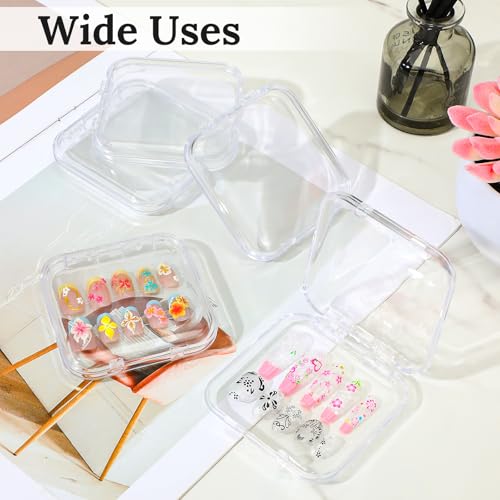 40 Pcs Clear Press-on Nail Packaging Boxes with Adhesive Tape