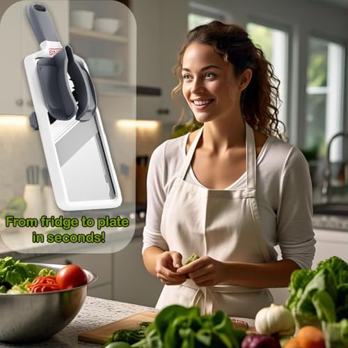 Adjustable Mandoline Slicer - Stainless Steel Vegetable Cutter