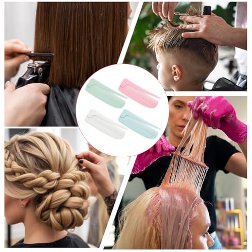 Travel Foldable Hair Parting Combs Set - 4 Pcs for Men & Women