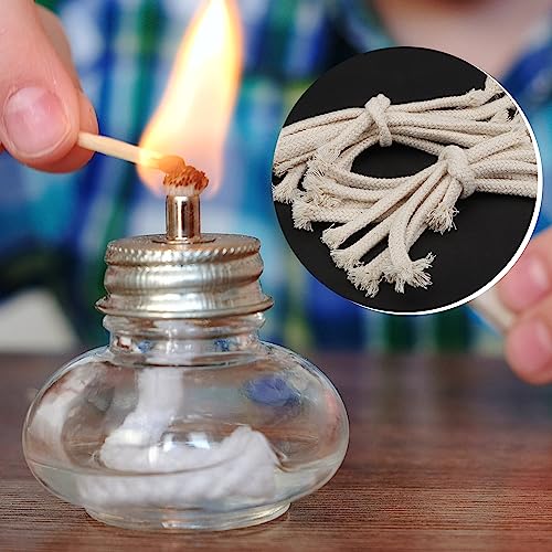 SWATOM 1/4" Round Cotton Oil Lamp Wicks - 40 Pack for Tiki Torches & Oil Lamps