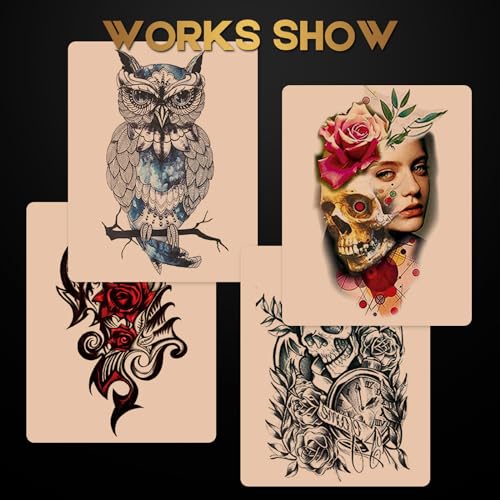 Jconly 3mm Thick Tattoo Practice Skin - 10 Pack Double-Sided Silicone Sheets