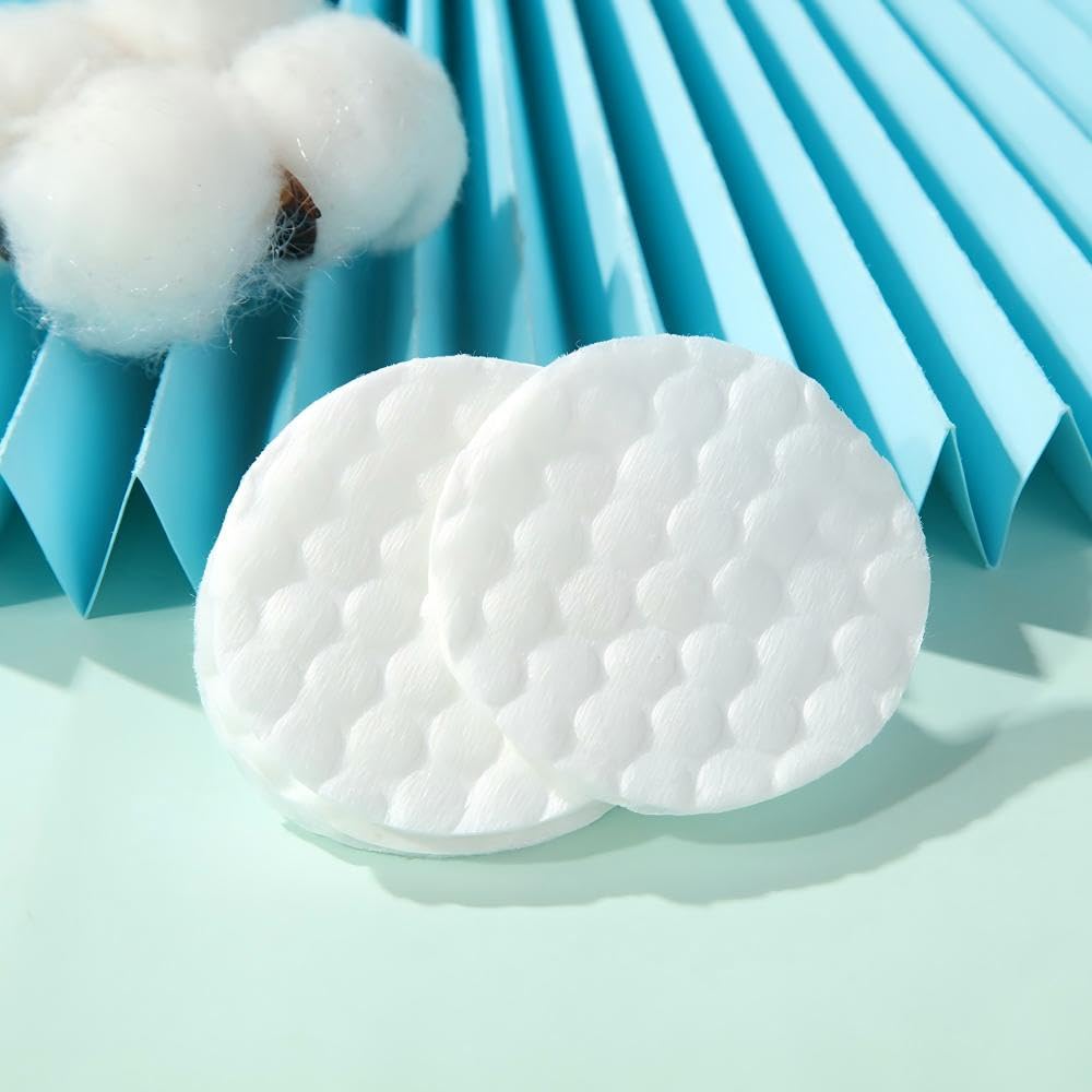 300 Count Round Cotton Pads for Face,Makeup Remover Pads, Natural Facial Cleansing Round Pads,Hypoallergenic, Lint-Free