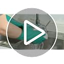 Vgo... Latex Reusable Cleaning Gloves - Extra Thick Long Cuff (L)