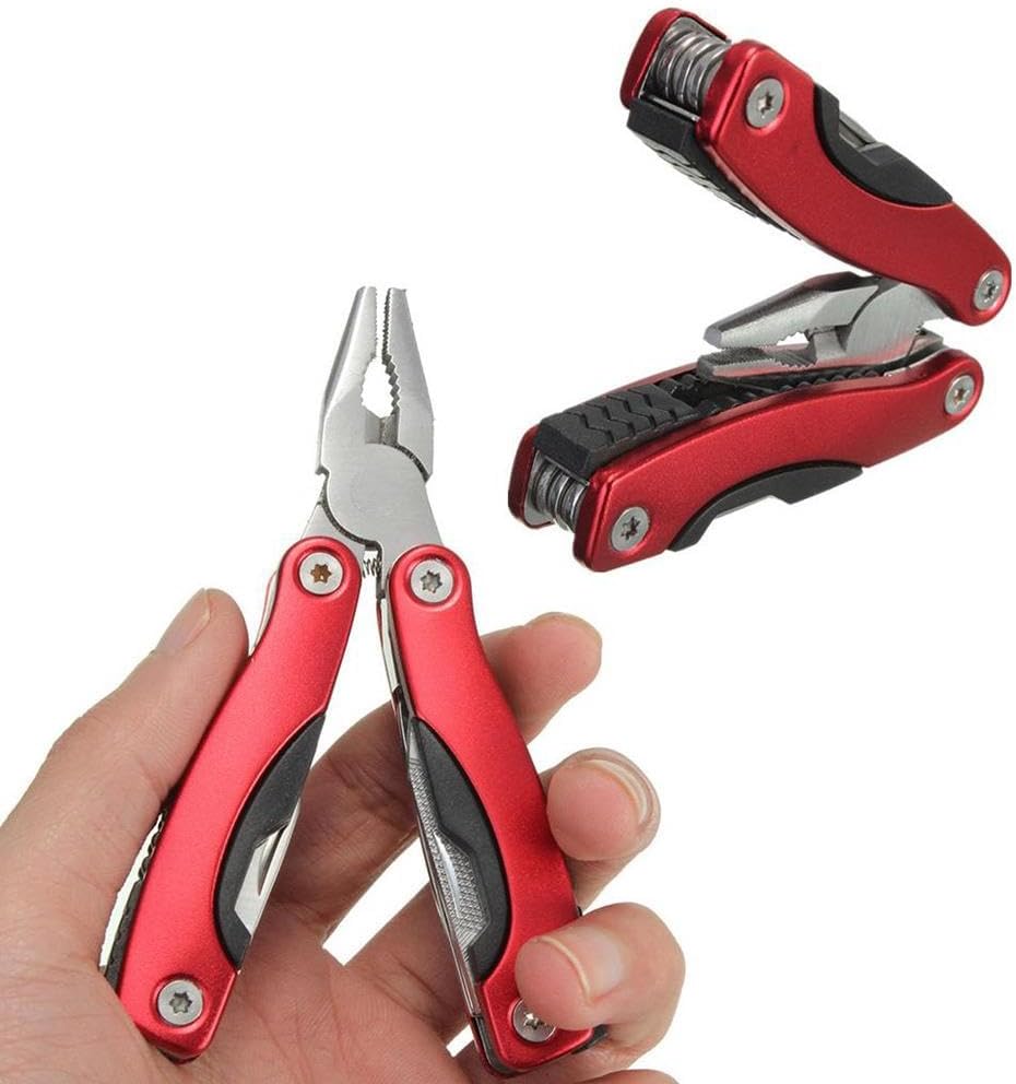 9-In-1 Stainless Steel Portable Multi Tool Plier - Essential Camping Gear & Survival Accessories