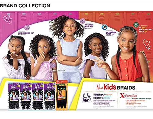 LULUTRESS Sensationnel Crochet Braids Lulu Mini Passion Twist 10" 1B - 1 Pack Kids Protective Style