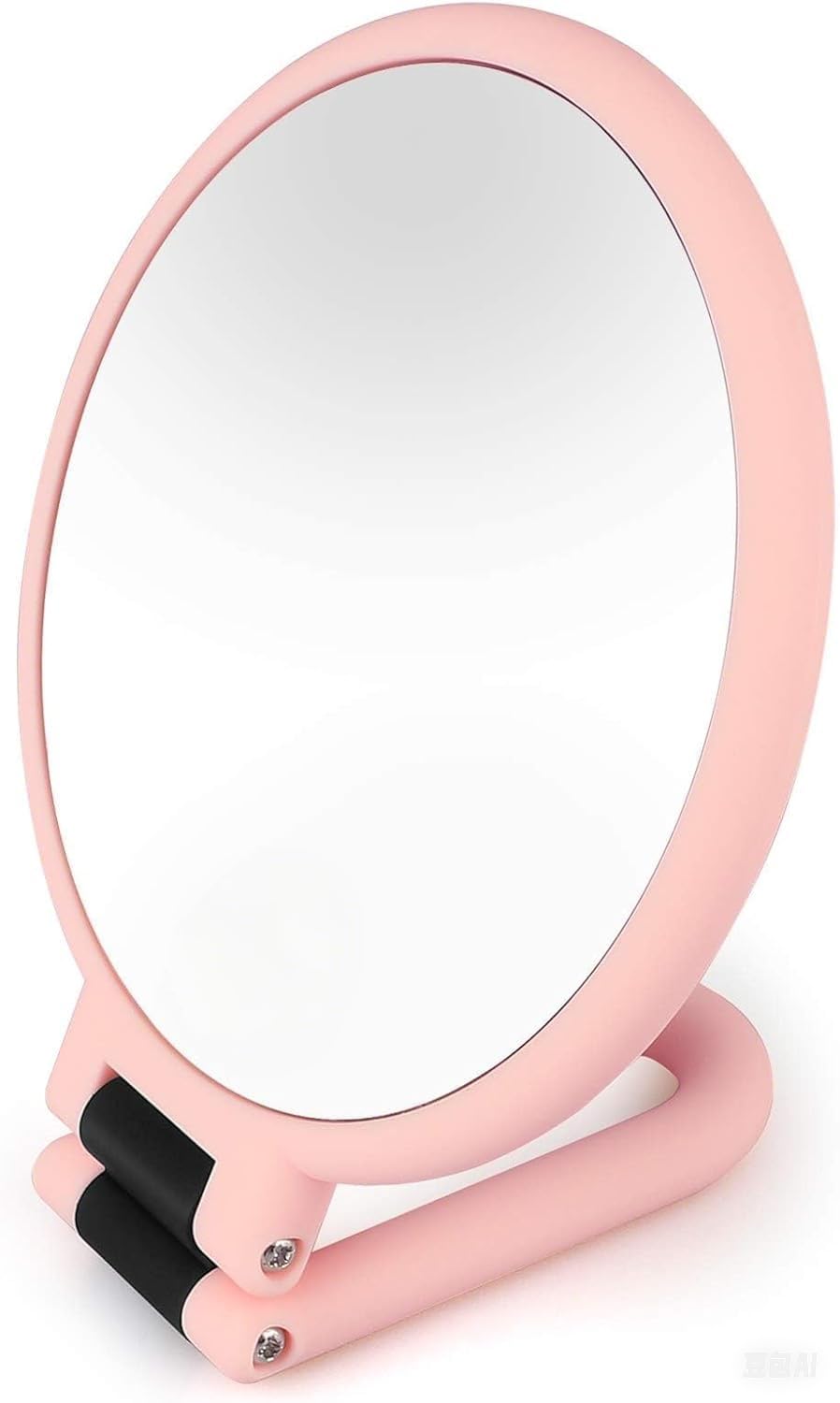 Stianiiie 1X 5X Handheld Mirror with Handle for Travel, Magnifying Mirror, Magnification, Rotation Adjustable Handle, Double Sided Folding, Mirror for Women for Eyes Makeup Travel Table Desk Shaving