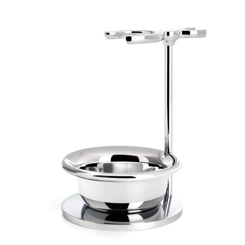 MÜHLE Chrome Shaving Set Stand for SOPHIST and CLASSIC series Brushes & Razors with Bowl