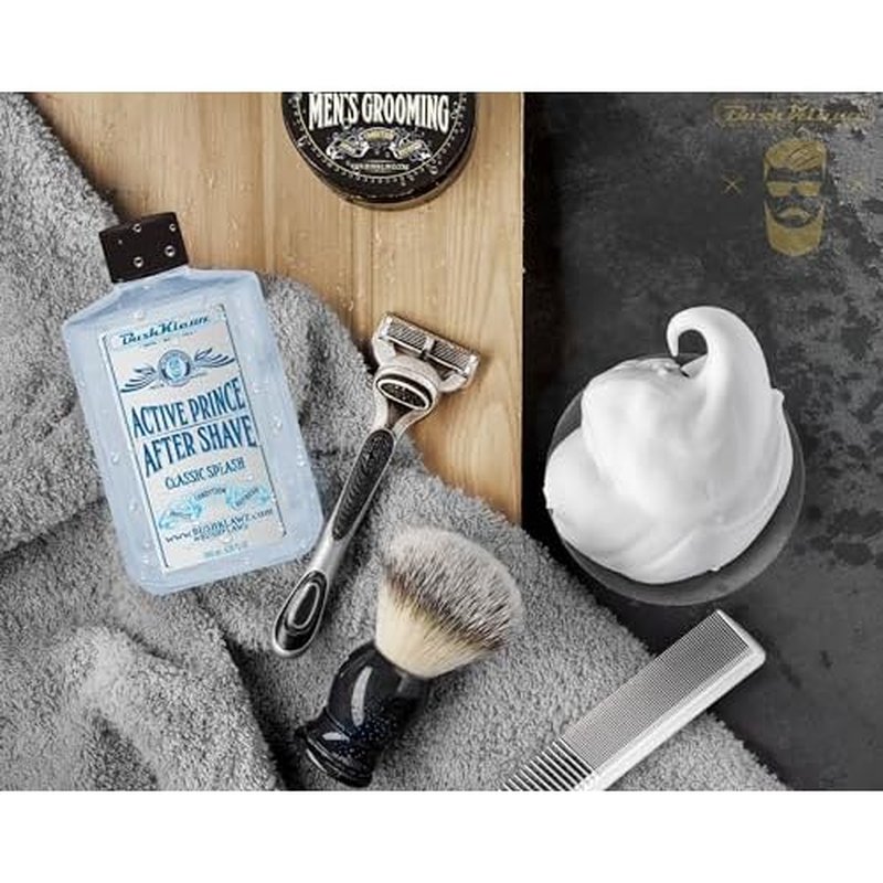 BushKlawz Classic Refreshing Cooling Soothing Barbershop After Shave Lotion Balm Toner Splash Variety Sampler Travel Kit Satisfy all Types of Viking Cannon Black Prime AfterShave Tonic Cologne