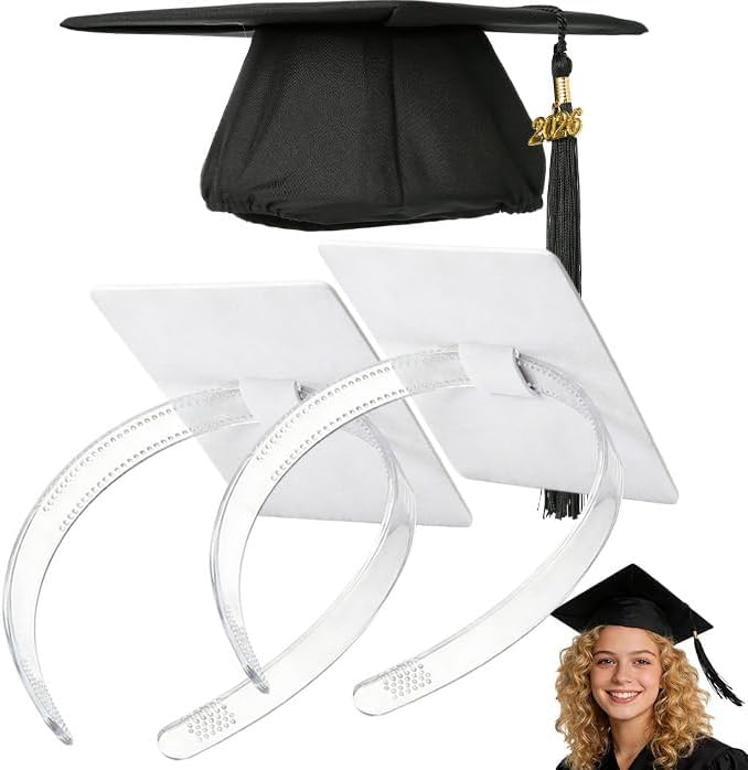 Graduation Cap Headband - Anti-Fall Curly Hair Accessory | Perfect for Graduates