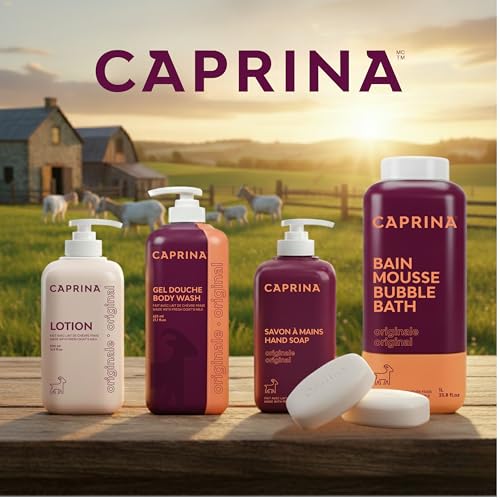 Caprina by Canus Goat Milk Bubble Bath, Hydrating Foam Bath, 1 Liter