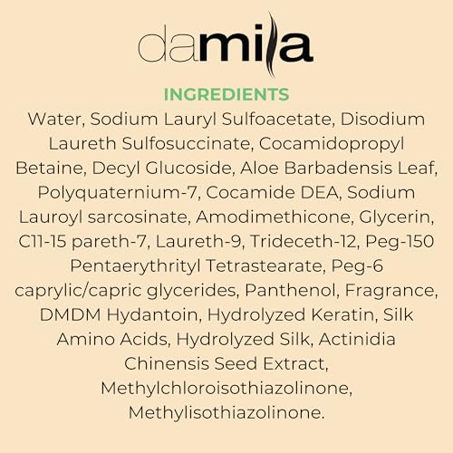 Damila Salt & Sulfate Free Shampoo for Keratin and Color Treated Hair