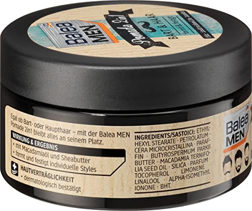 Balea MEN 2in1 Pomade for Beard & Hair, 100ml - German Quality