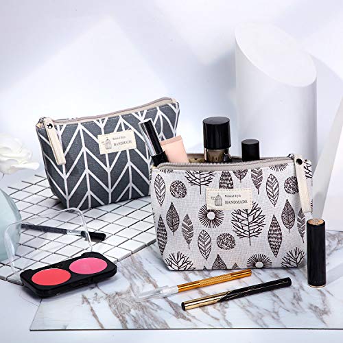 Boao Tree Style 6-Piece Canvas Cosmetic Bag Set with Zipper