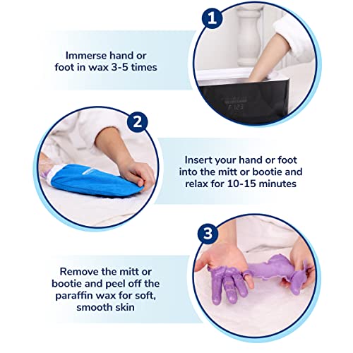 New Road Beauty Paraffin Wax Mitts and Booties Set for Hand and Foot Therapy