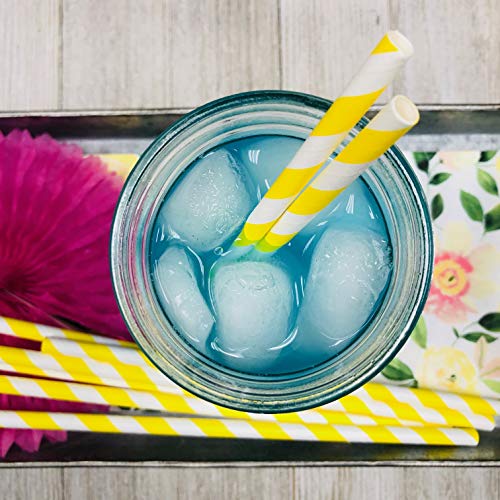 Mardi Gras Paper Straws - 150 Pack, 7.75 Inches, Biodegradable