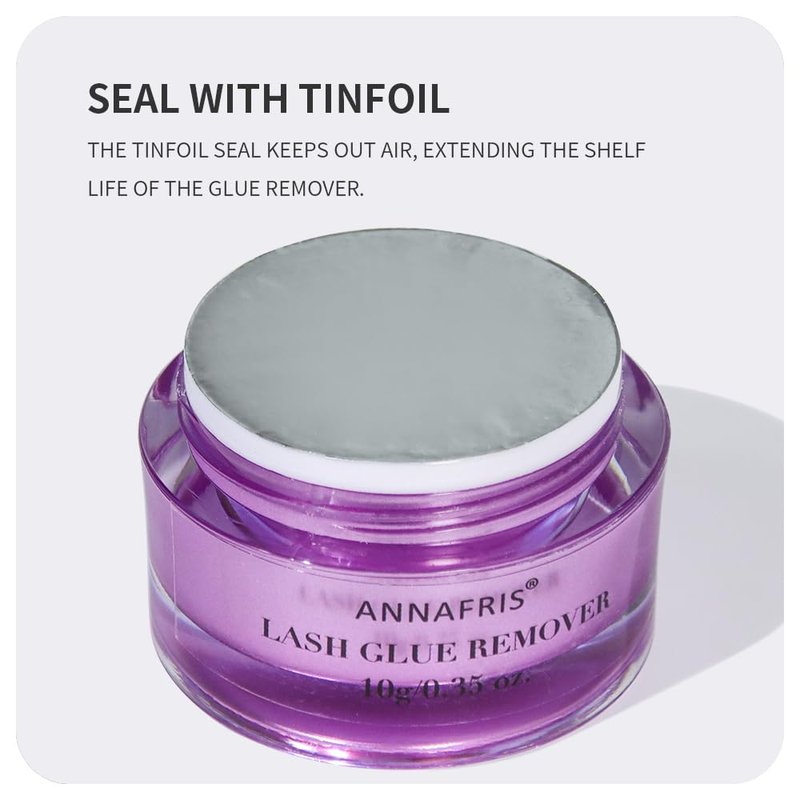 ANNAFRIS Cream Lash Remover for Eyelash Extensions,10g Eyelash Glue Remover Lash Tech Supplies for Salon Use,Grape Flavored