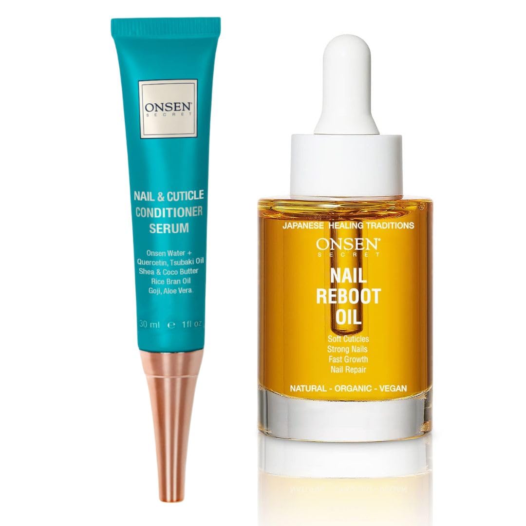 Nail Reboot Duo - Natural Treatment for Damaged Nails & Cuticle Repair | 15ml Cream & 10ml Oil