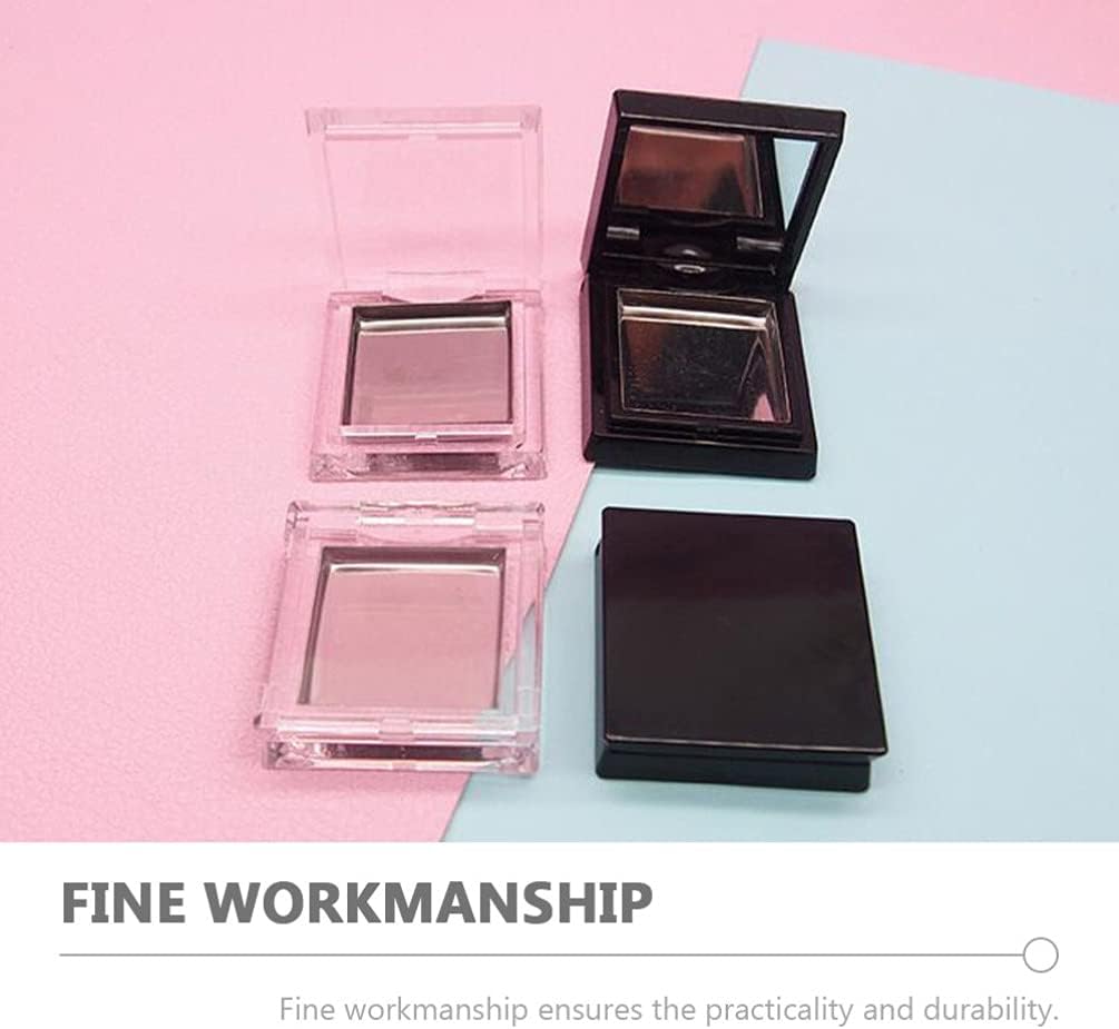 Empty Eyeshadow Storage Cases - 4Pcs Compact Makeup Palettes with Iron Plates | Portable Cosmetic Trays for Travel