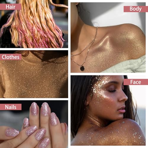 Etercycle Gold Glitter Spray for Face & Body - Fine Shimmer Powder