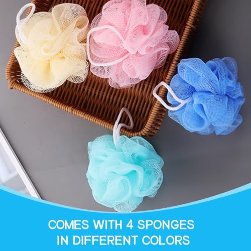 Borsicge Loofah Sponge Bath Ball - Soft Exfoliating Shower Scrubber