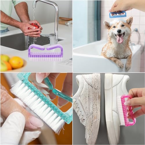 12 Pcs Nail Brush Set with Grip Handle for Nails & Toes